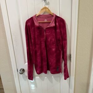 Under Armour Run 1/4 Zip Pullover Pink Swirl Women’s XL Athletic Top